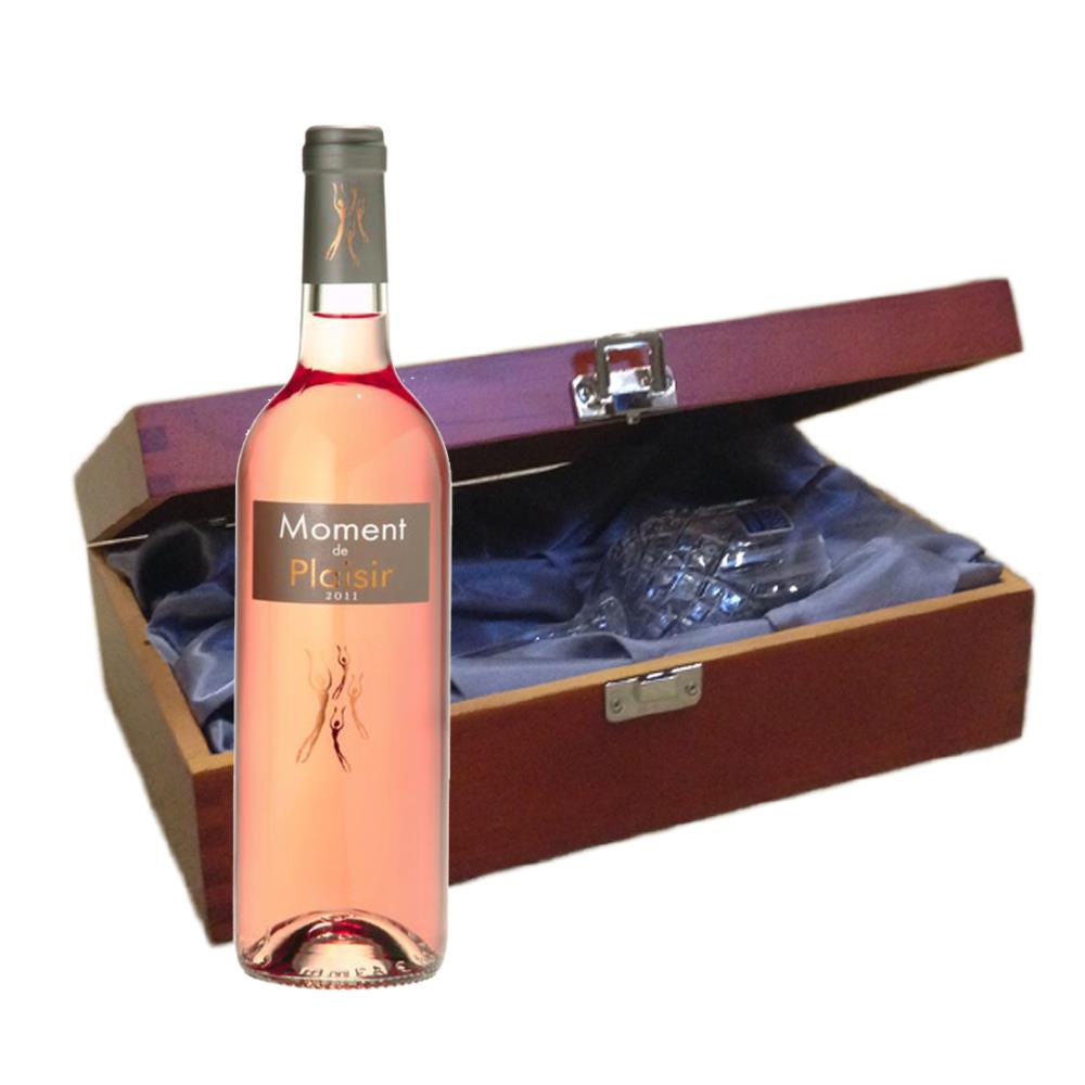Moment de Plaisir Cinsault Rose In Luxury Box With Royal Scot Wine Glass